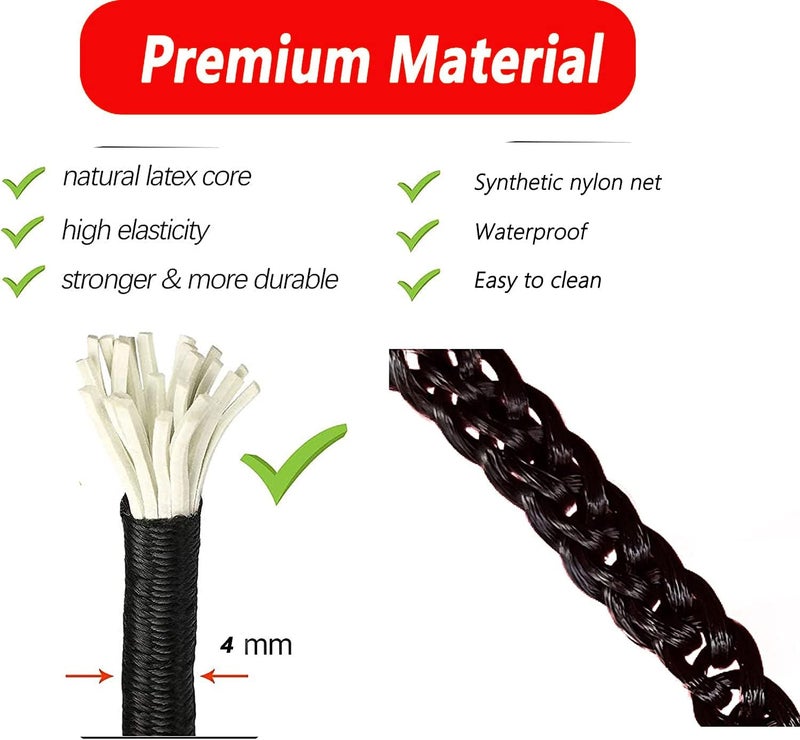 Leezhen Bed Cargo Net Compatible with 2015-2025 Ford F150, F250, F350 Trucks, Black, Polypropylene (PP) Material, ABS Hooks - Image 5